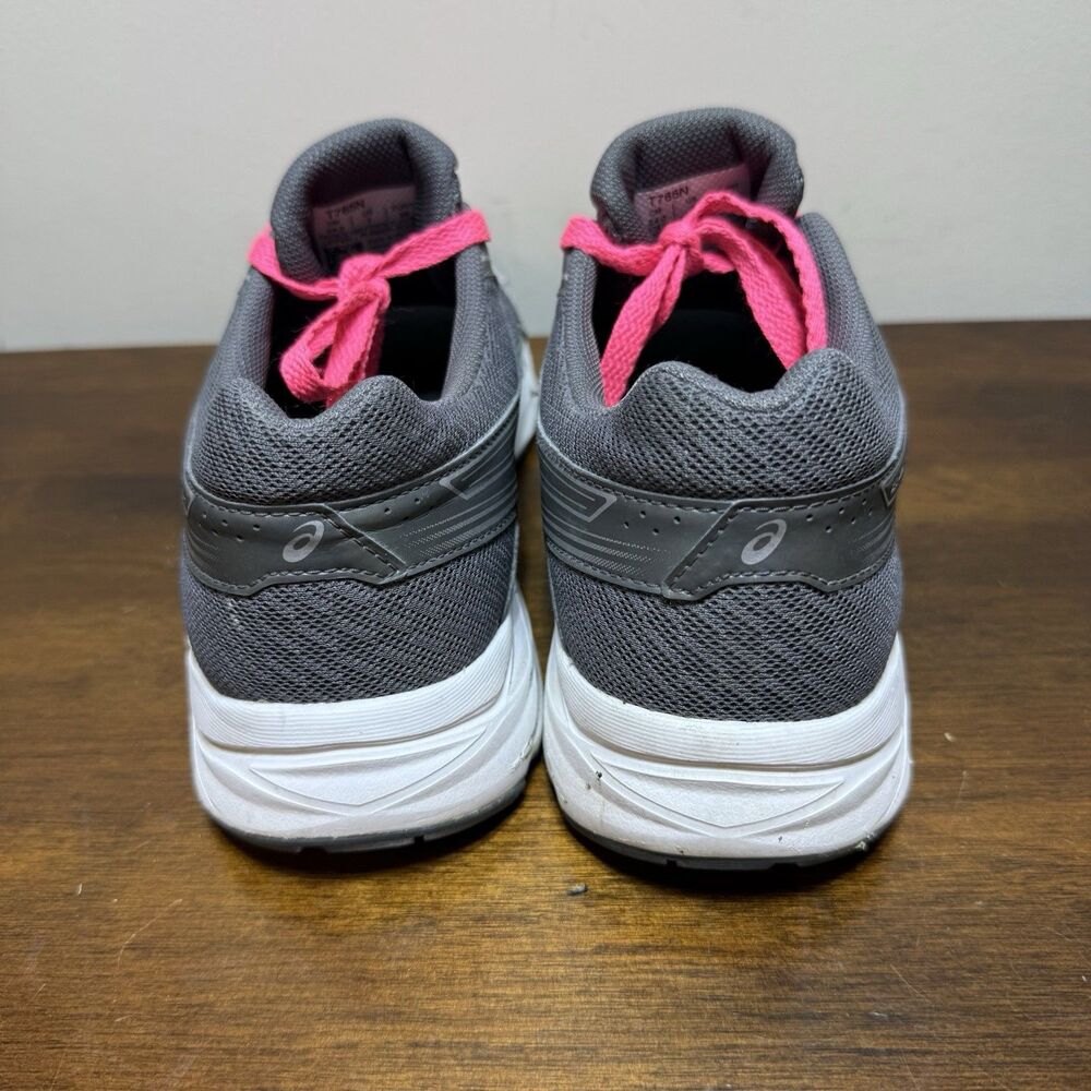Asics Gel Contend 4 Womens 7 Gray Mint Green T765N Athletic Sneakers Pink Laces - Picture 3 of 7